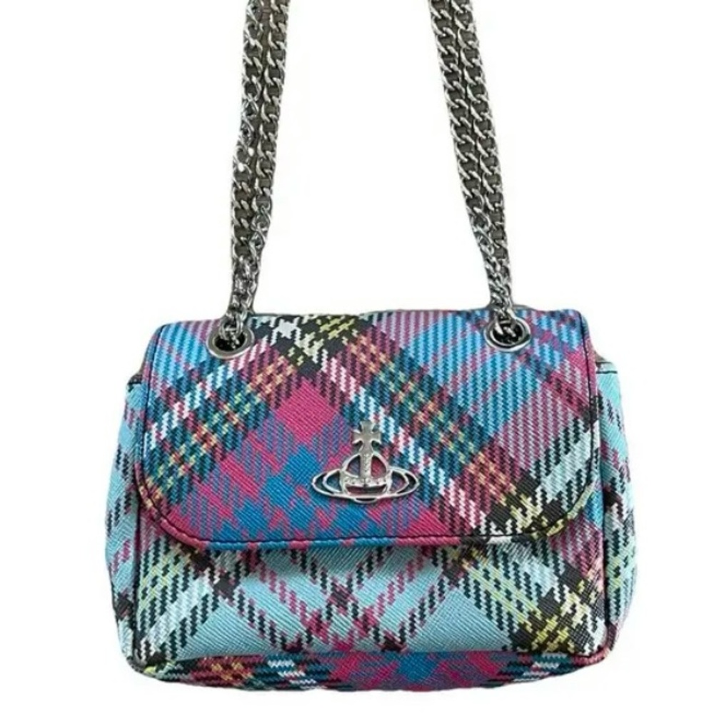 Vivienne Westwood Plaid Chain Bag Crossbody